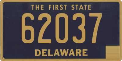 DE license plate 62037