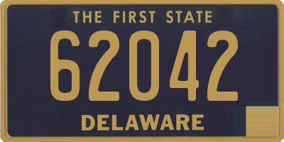 DE license plate 62042