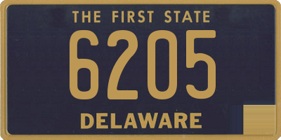 DE license plate 6205
