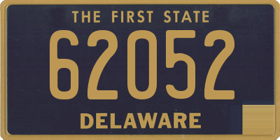 DE license plate 62052