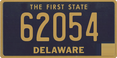 DE license plate 62054