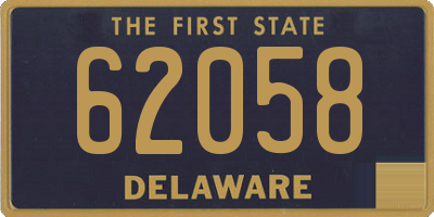 DE license plate 62058