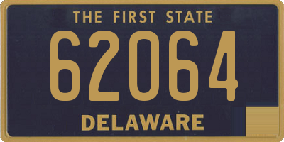 DE license plate 62064