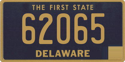 DE license plate 62065