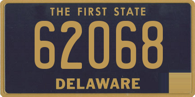 DE license plate 62068