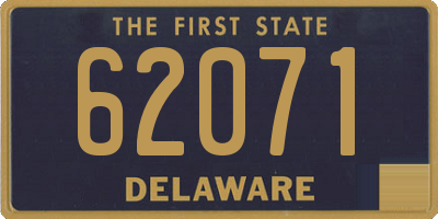 DE license plate 62071