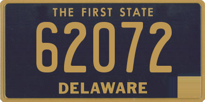 DE license plate 62072