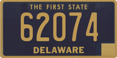 DE license plate 62074