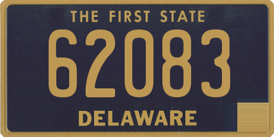 DE license plate 62083