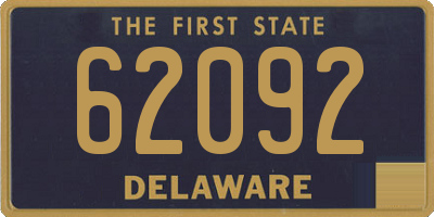 DE license plate 62092