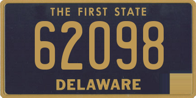 DE license plate 62098