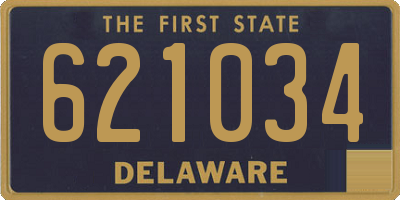 DE license plate 621034