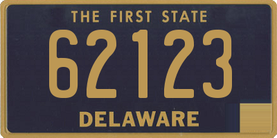 DE license plate 62123