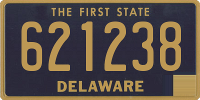 DE license plate 621238