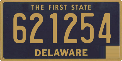 DE license plate 621254