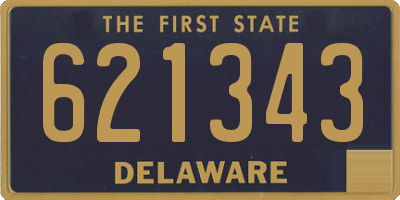 DE license plate 621343