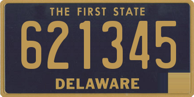 DE license plate 621345