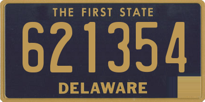 DE license plate 621354