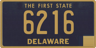 DE license plate 6216