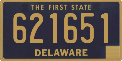 DE license plate 621651