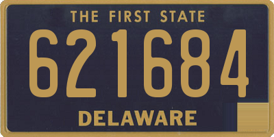DE license plate 621684