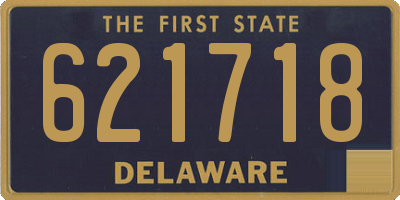 DE license plate 621718