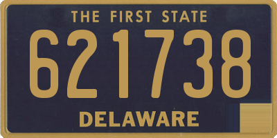 DE license plate 621738