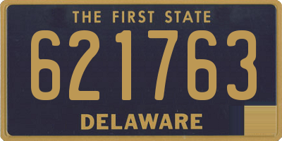 DE license plate 621763