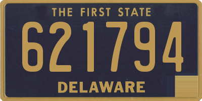 DE license plate 621794