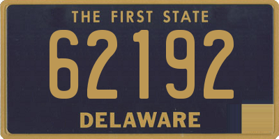 DE license plate 62192