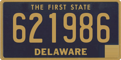 DE license plate 621986