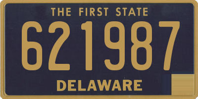 DE license plate 621987