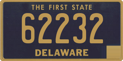 DE license plate 62232