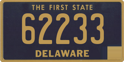 DE license plate 62233