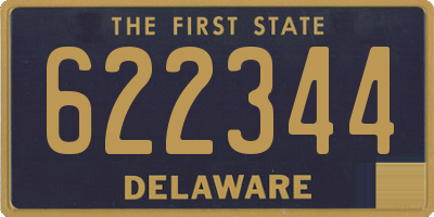 DE license plate 622344
