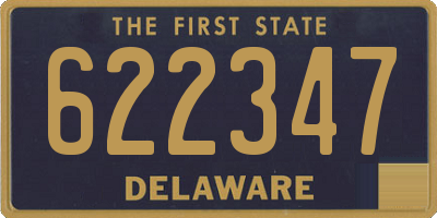 DE license plate 622347