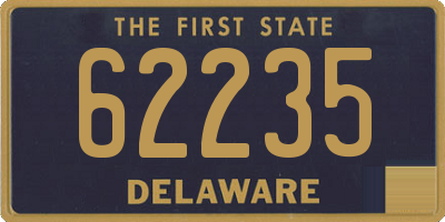 DE license plate 62235