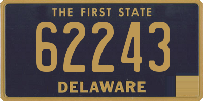 DE license plate 62243