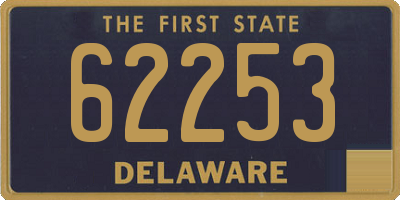 DE license plate 62253