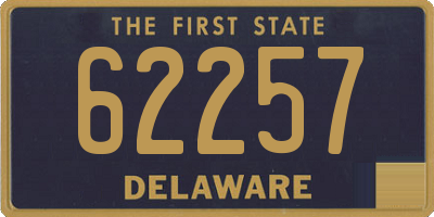 DE license plate 62257