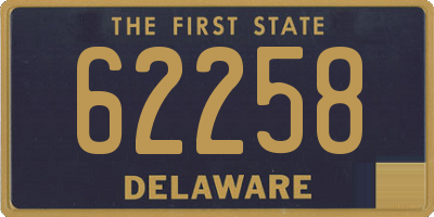 DE license plate 62258