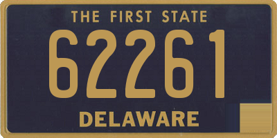 DE license plate 62261