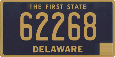 DE license plate 62268