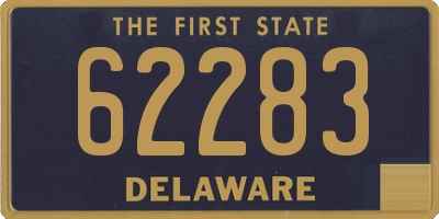 DE license plate 62283