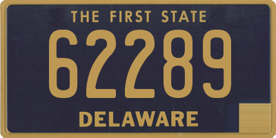 DE license plate 62289
