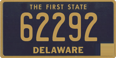 DE license plate 62292