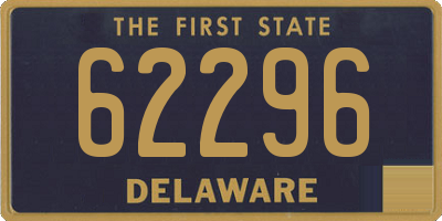 DE license plate 62296