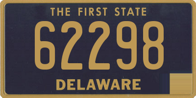 DE license plate 62298