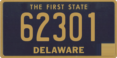 DE license plate 62301