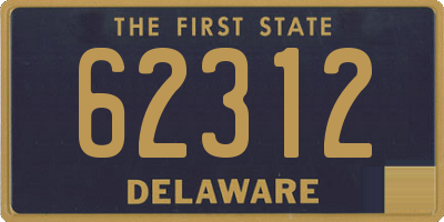 DE license plate 62312